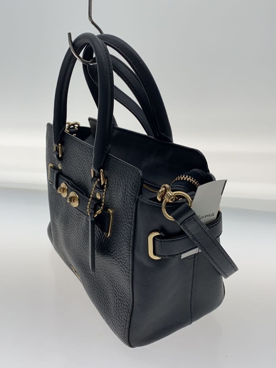 COACH Handbag_All Leather Leather Navy F55665 2