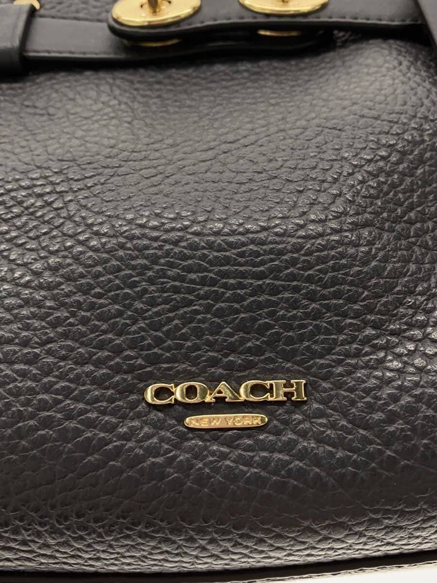 COACH Handbag_All Leather Leather Navy F55665 5