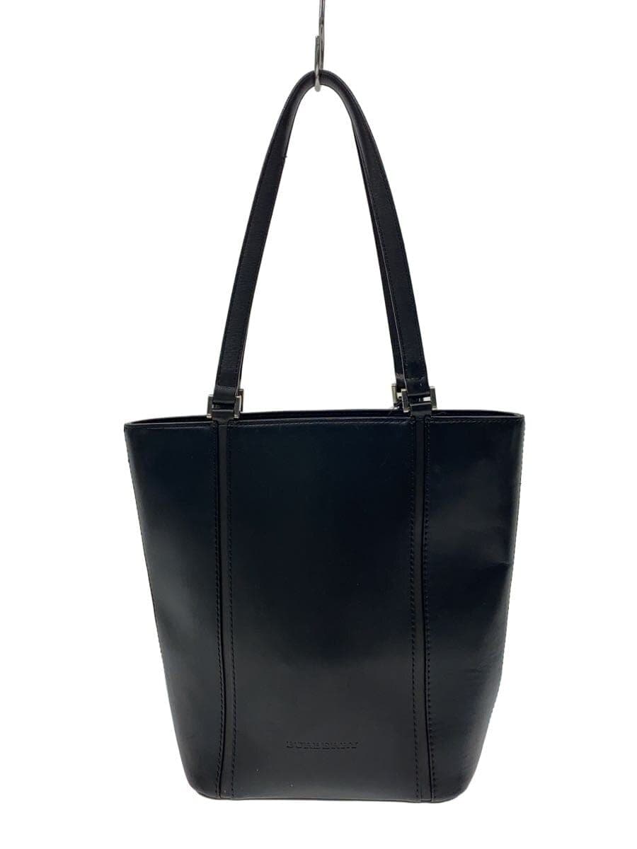 BURBERRY tote bag leather BLK