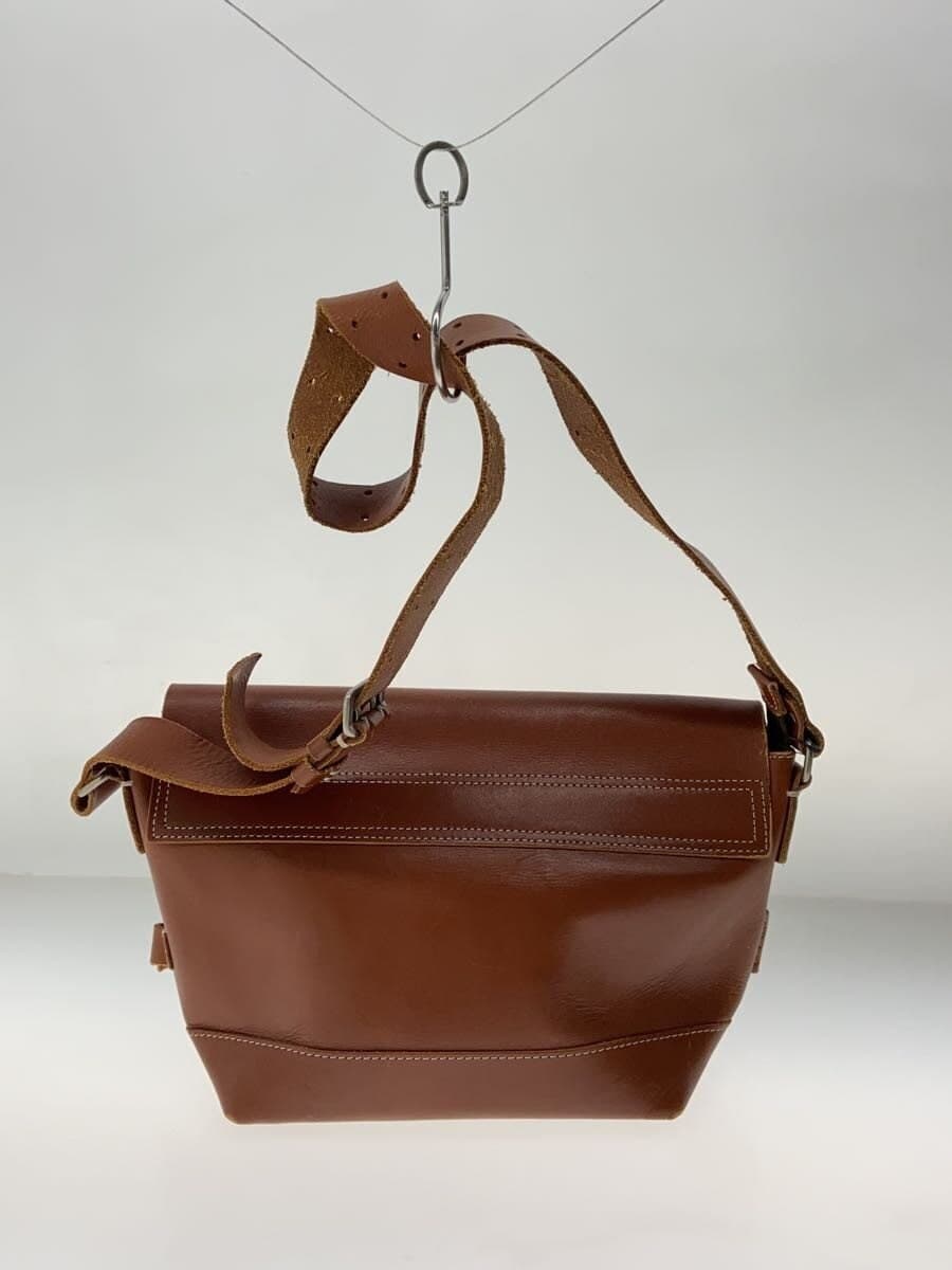 H 1203 MANO FECE Shoulder Bag Leather BRW Solid 3