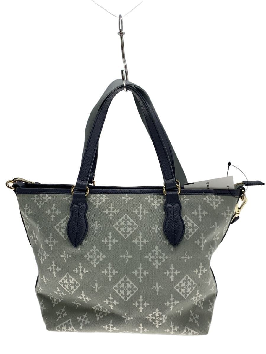 russet Tote Bag GRY All Over Pattern