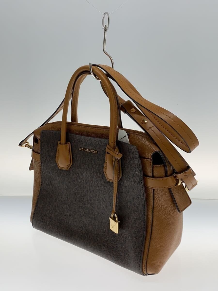 MICHAEL KORS Handbag Leather BRW All Over Pattern 30S9GM9S2B 2