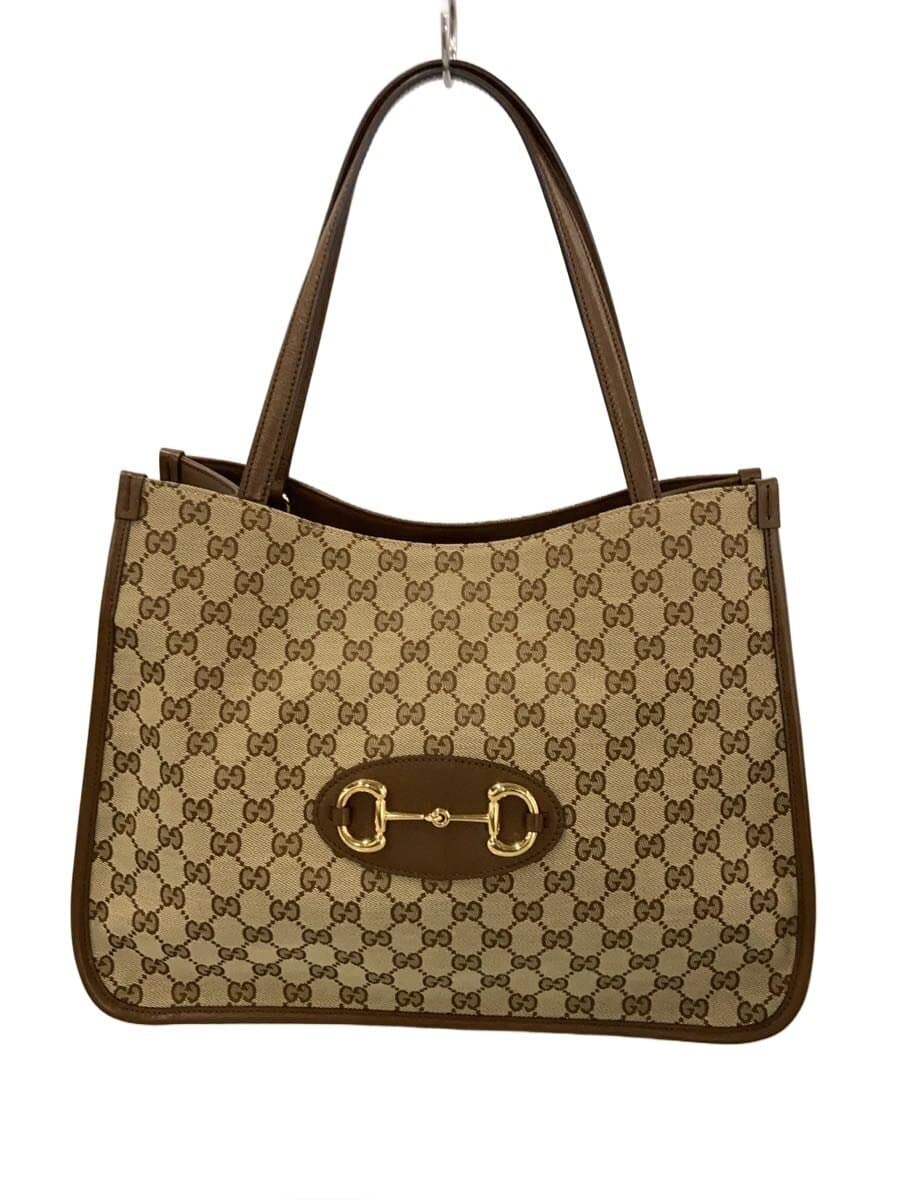 GUCCI Tote Bag Canvas BRW All Over Pattern 623694