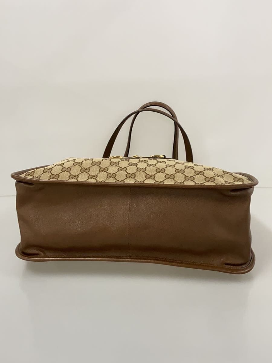 GUCCI Tote Bag Canvas BRW All Over Pattern 623694 4
