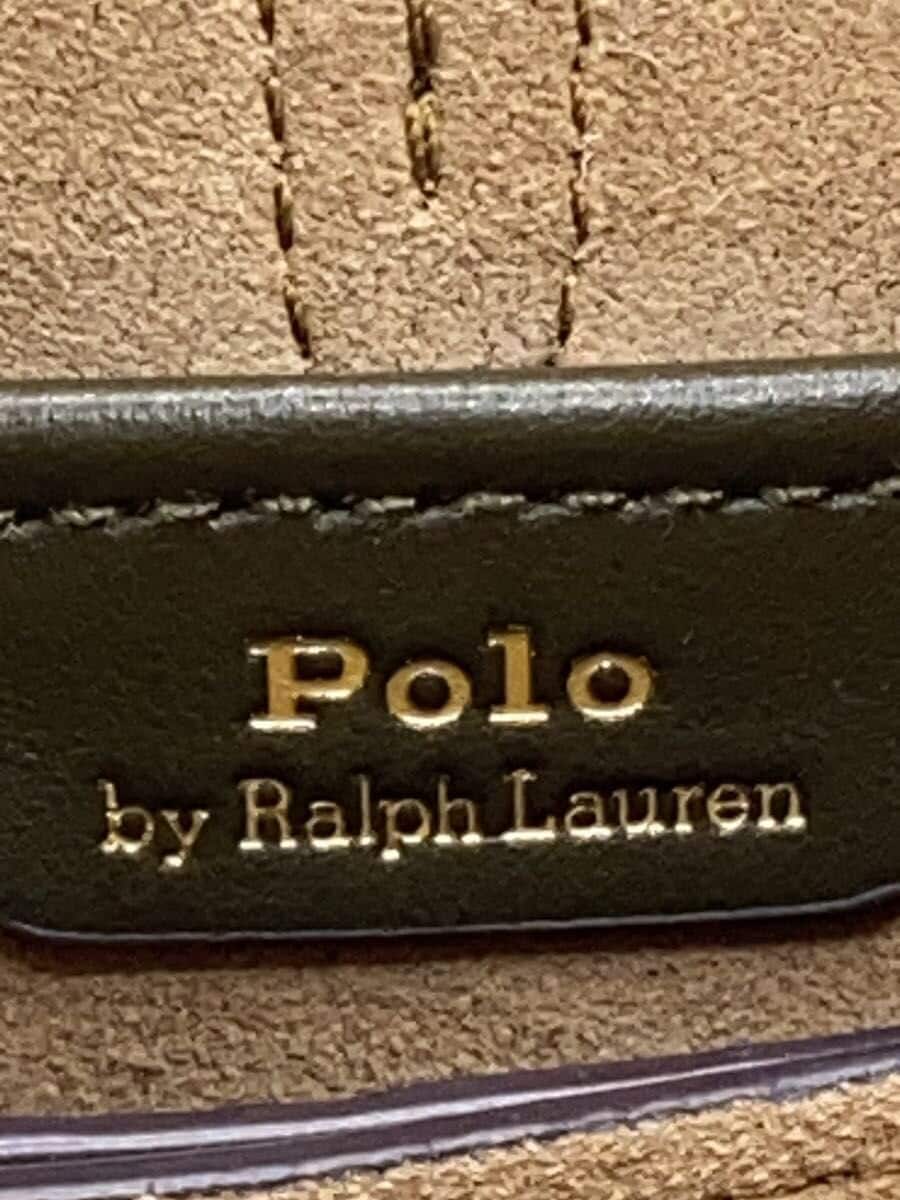 POLO RALPH LAUREN Shoulder Bag Leather KHK 5