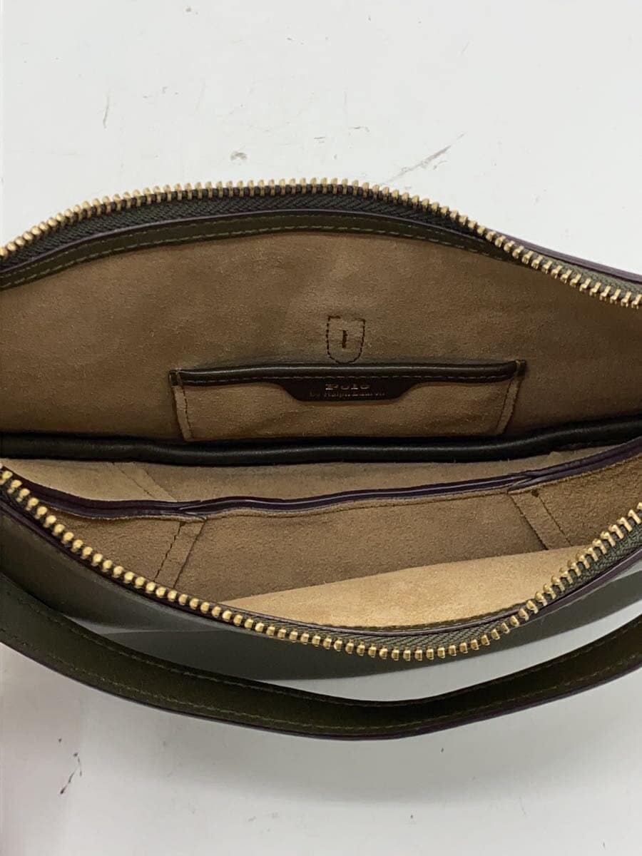 POLO RALPH LAUREN Shoulder Bag Leather KHK 6