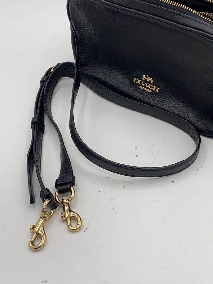 COACH Shoulder Bag Leather BLK Solid f39856 8