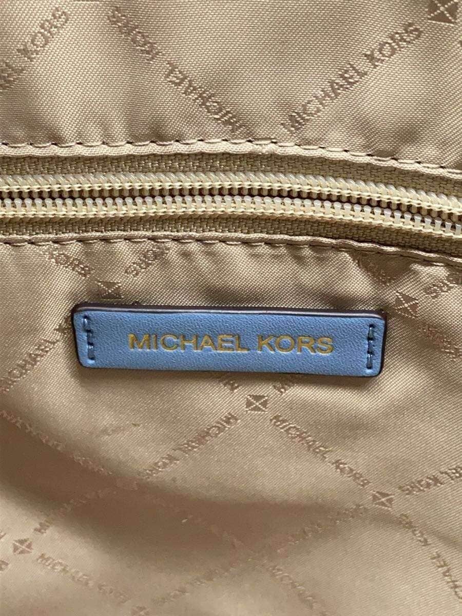 MICHAEL KORS Shoulder Bag Leather Blue CE-2201 5
