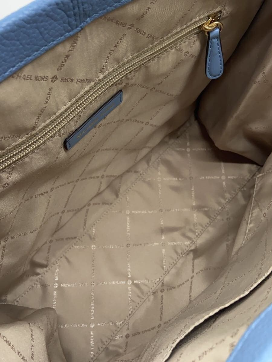 MICHAEL KORS Shoulder Bag Leather Blue CE-2201 6