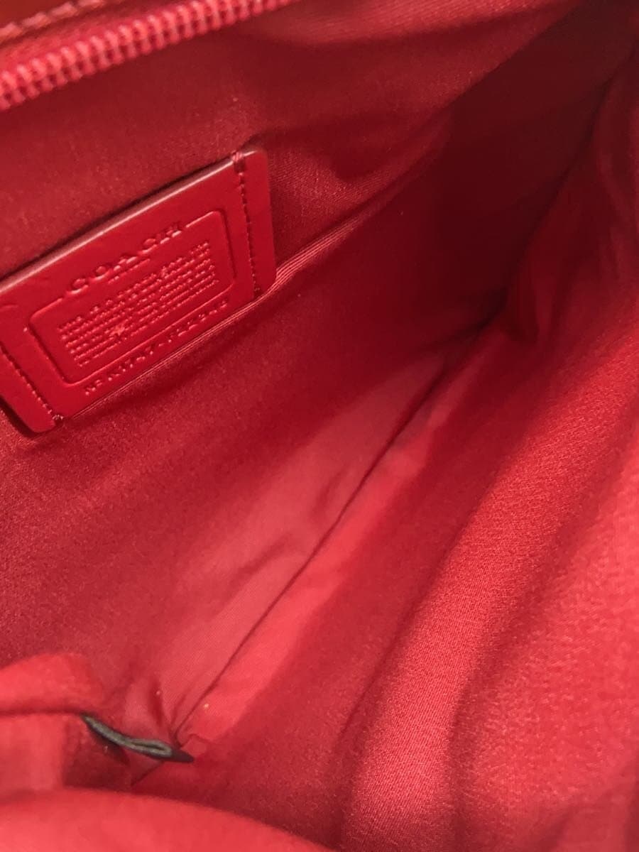 COACH Shoulder Bag Nylon RED F22346 6