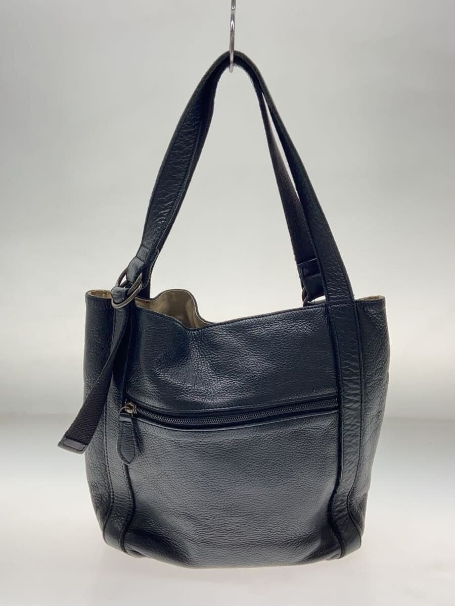 DAKOTA Shoulder Bag Leather BLK Plain 3