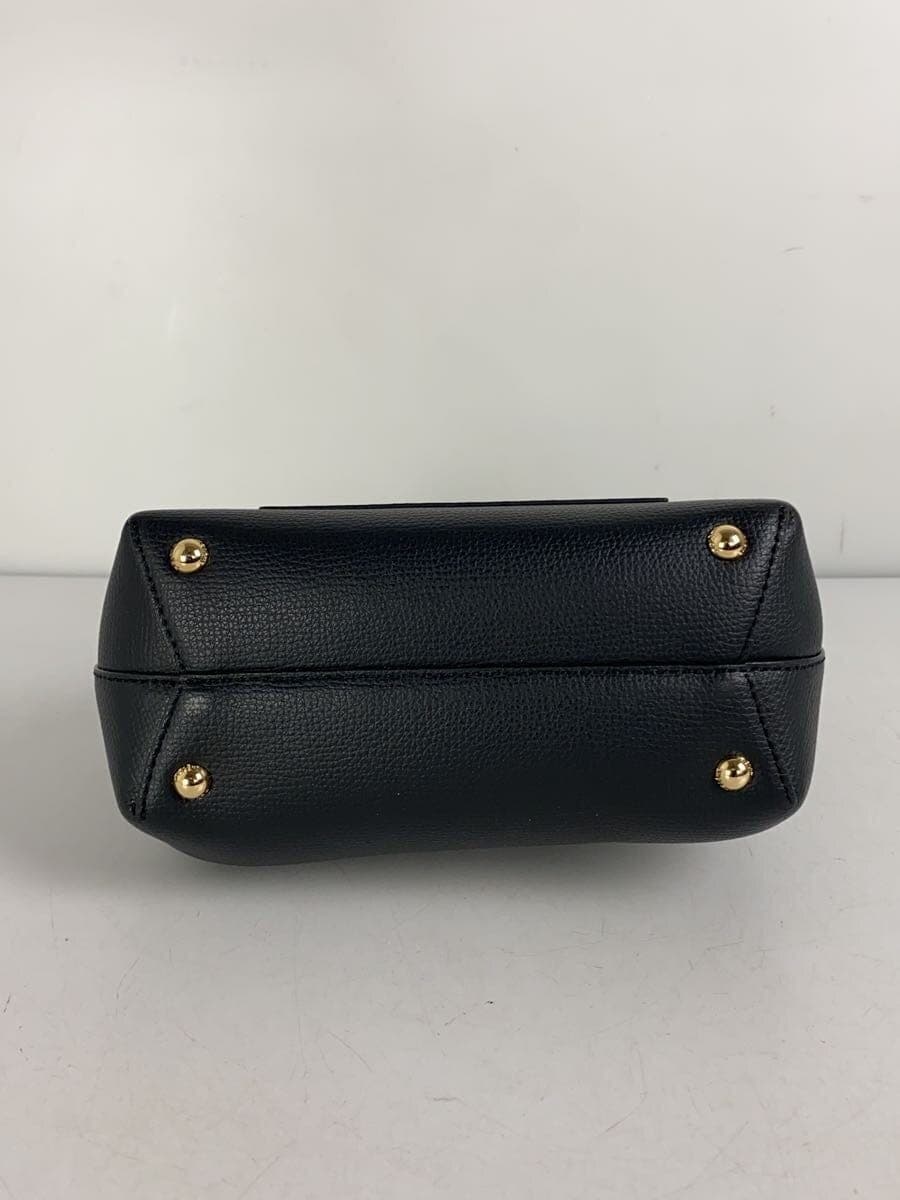 POLENE Numero Un Nano Edition Black Textured Shoulder Bag Leather Black 4