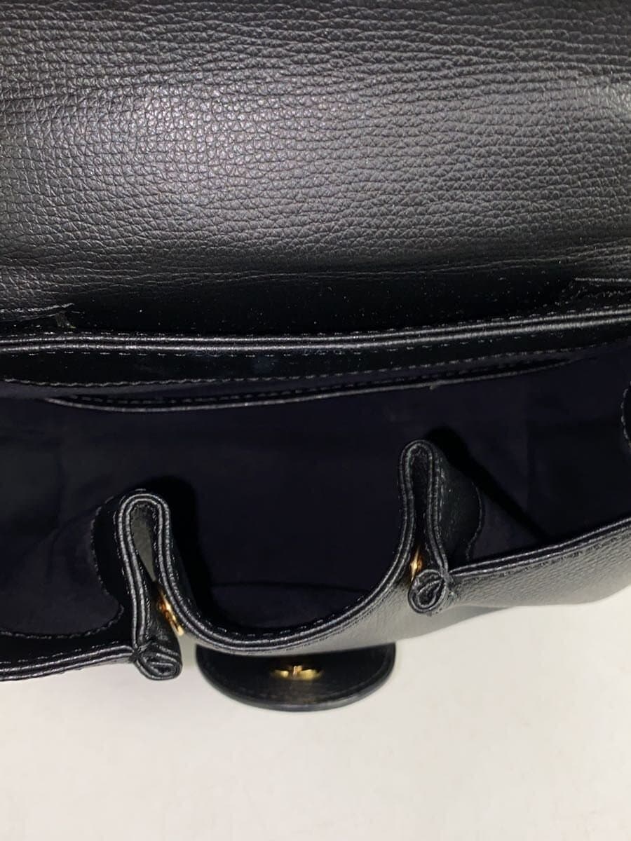 POLENE Numero Un Nano Edition Black Textured Shoulder Bag Leather Black 6