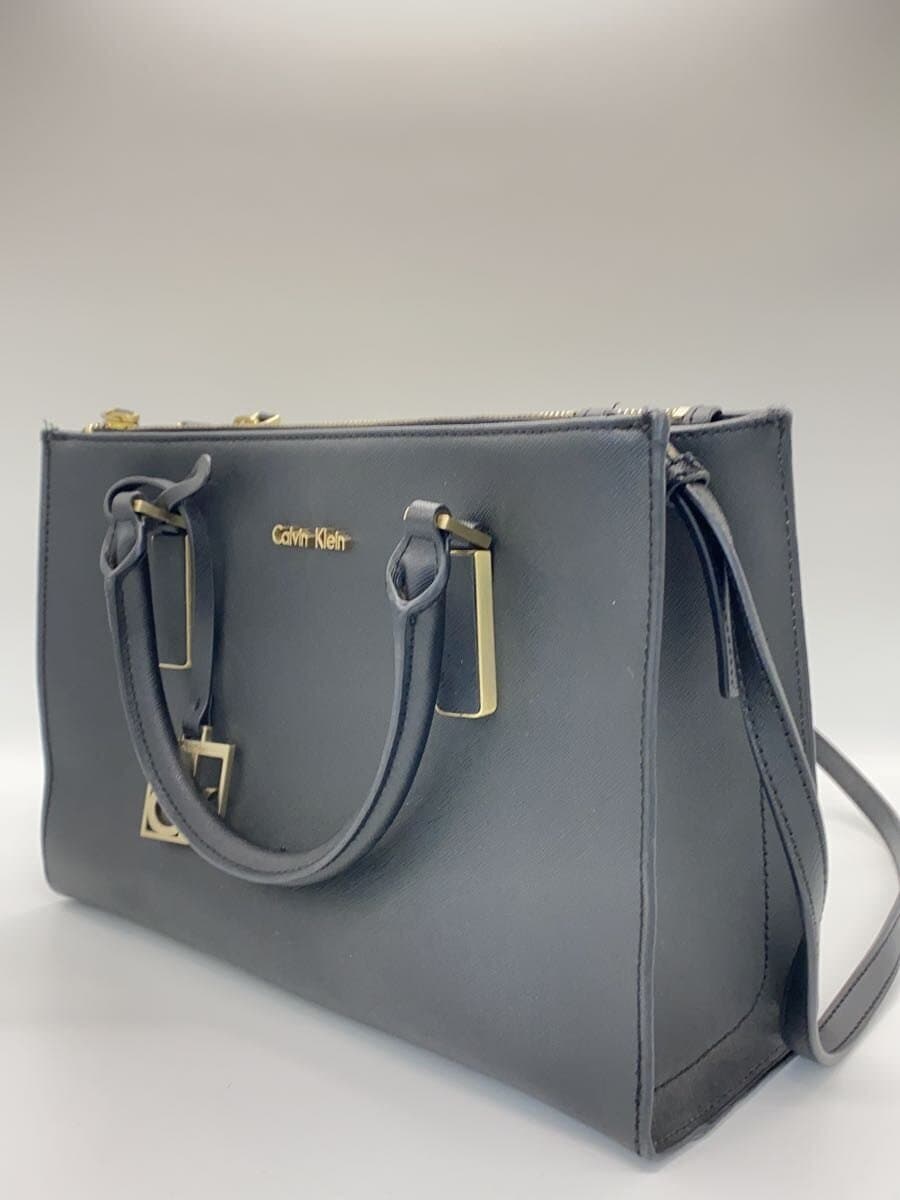 Calvin Klein Shoulder Bag Leather BLK 2