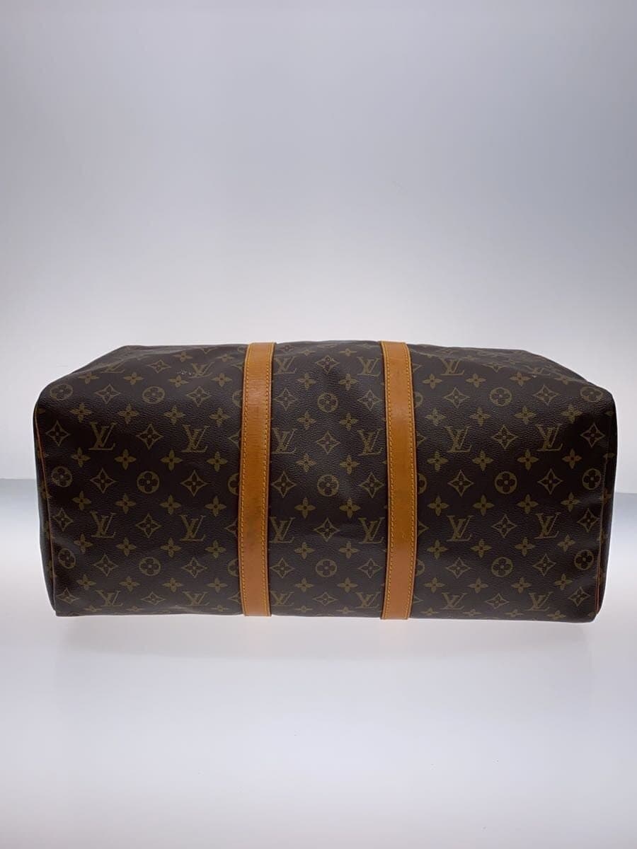 LOUIS VUITTON Keepall 50_Monogram Canvas PVC BRW 4