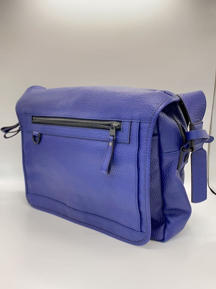 FUJITAKA Shoulder Bag Leather BLU 2