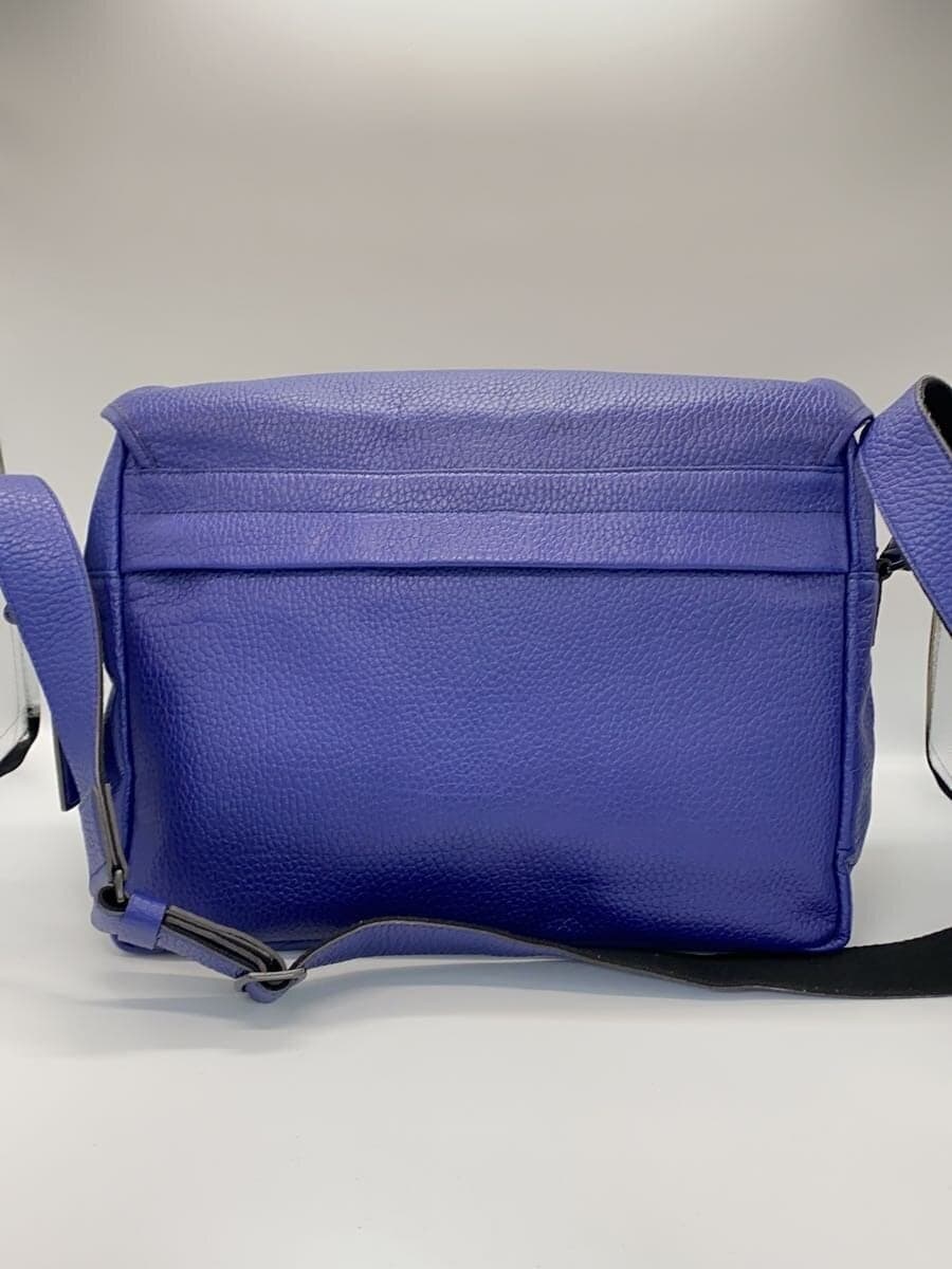 FUJITAKA Shoulder Bag Leather BLU 3