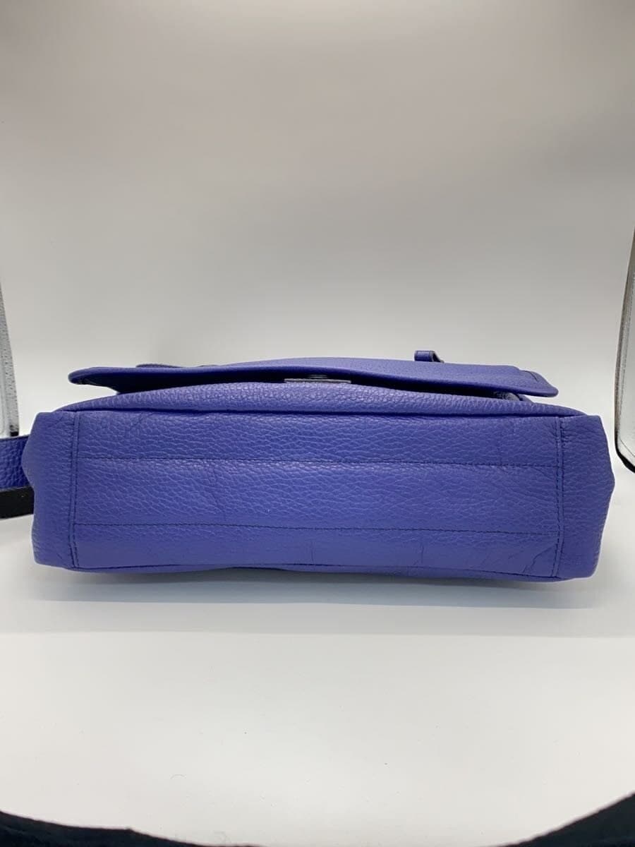 FUJITAKA Shoulder Bag Leather BLU 4