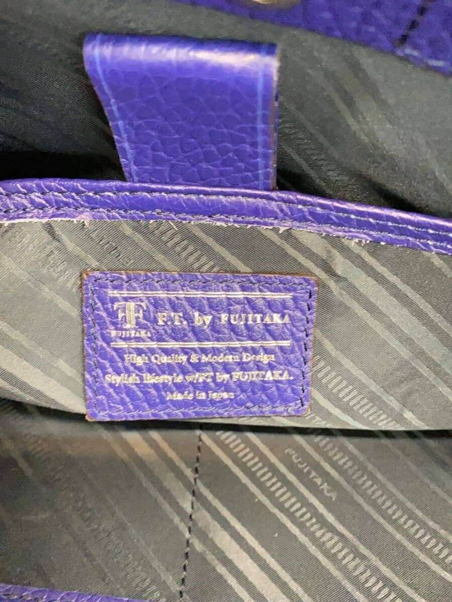 FUJITAKA Shoulder Bag Leather BLU 5