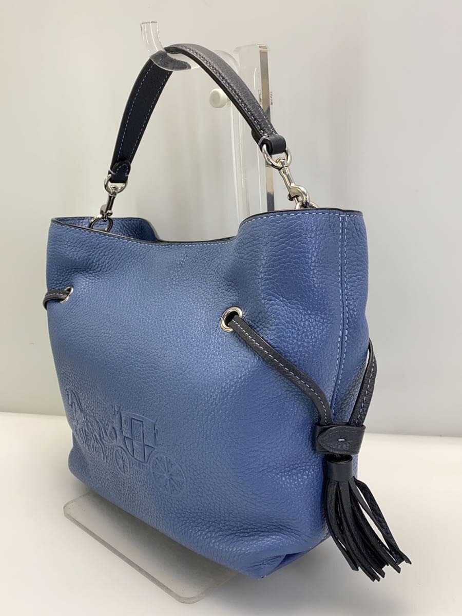 COACH Shoulder Bag Leather BLU Solid D2379-CA184 2