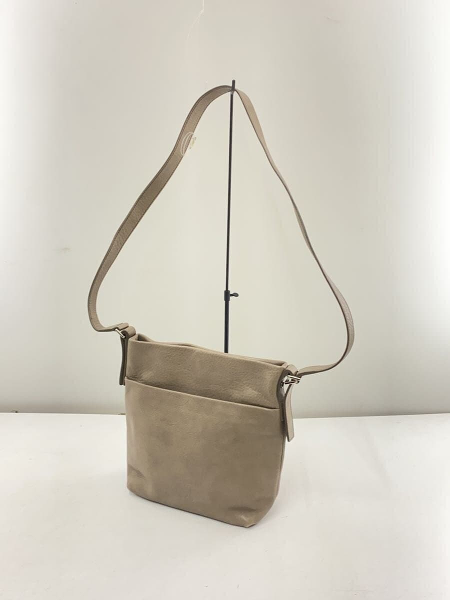 HIROFU Hirofu Shoulder Bag Leather Cream Solid 2