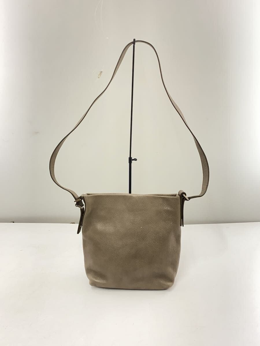HIROFU Hirofu Shoulder Bag Leather Cream Solid 3