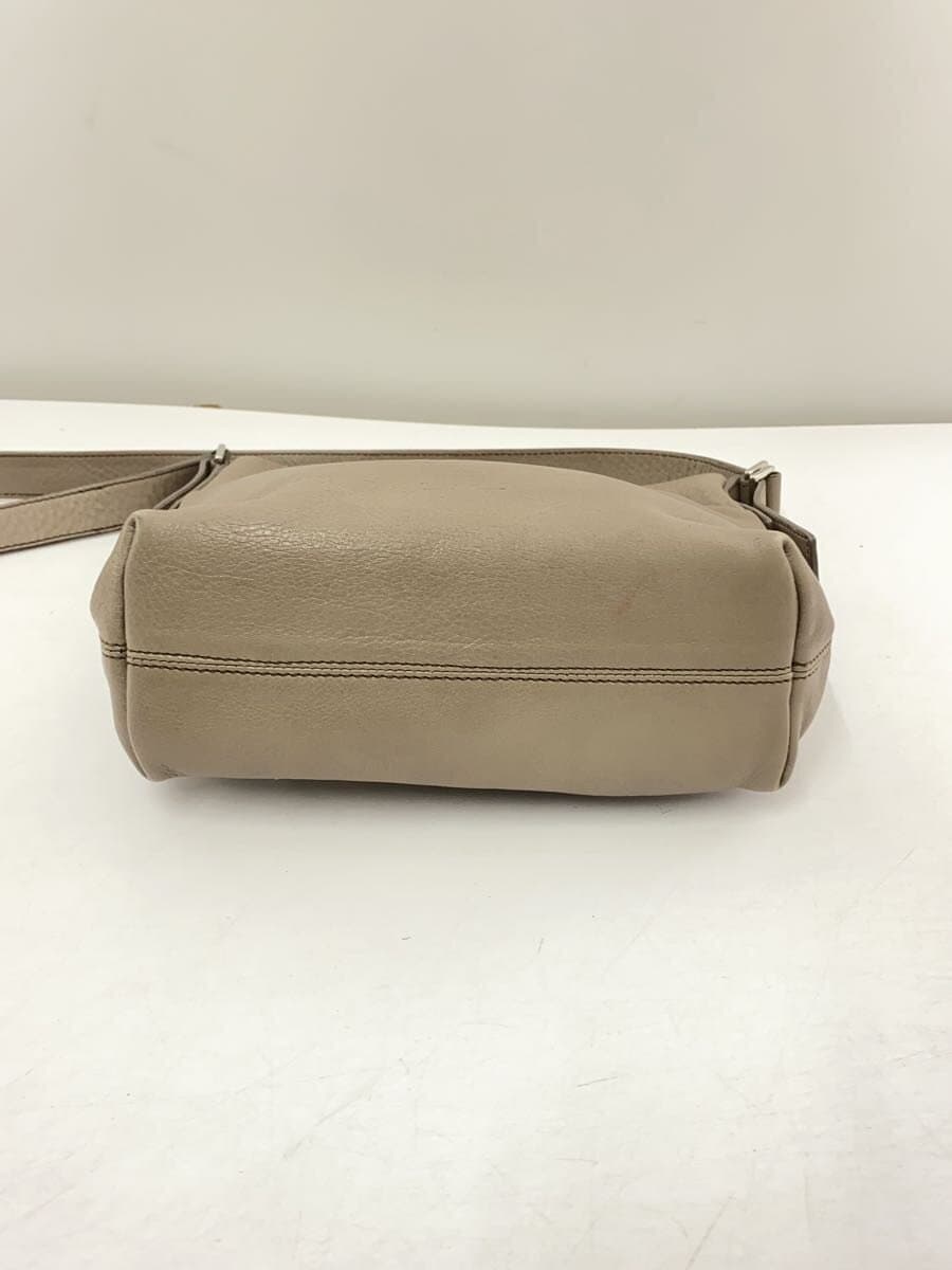HIROFU Hirofu Shoulder Bag Leather Cream Solid 4