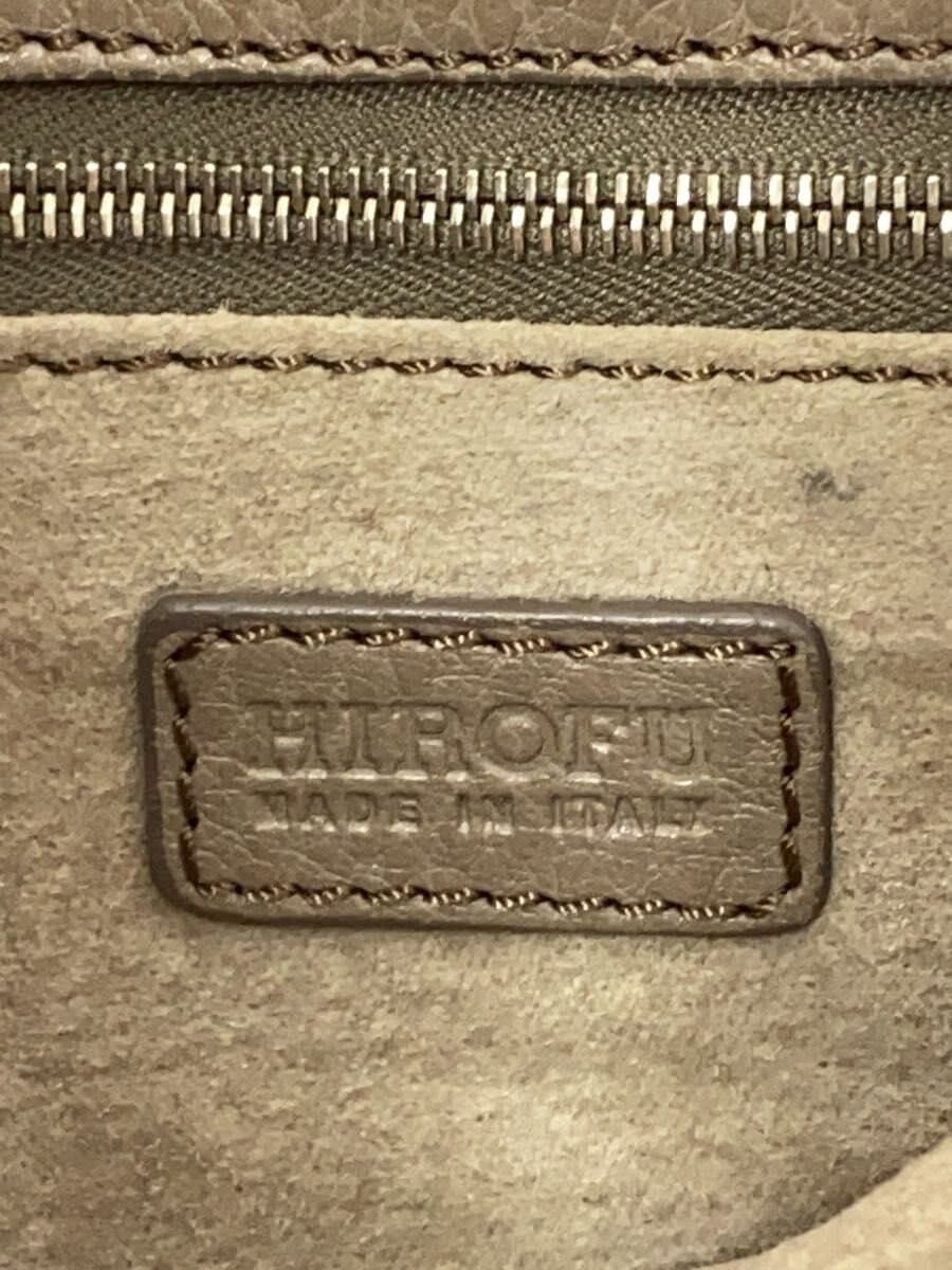 HIROFU Hirofu Shoulder Bag Leather Cream Solid 5