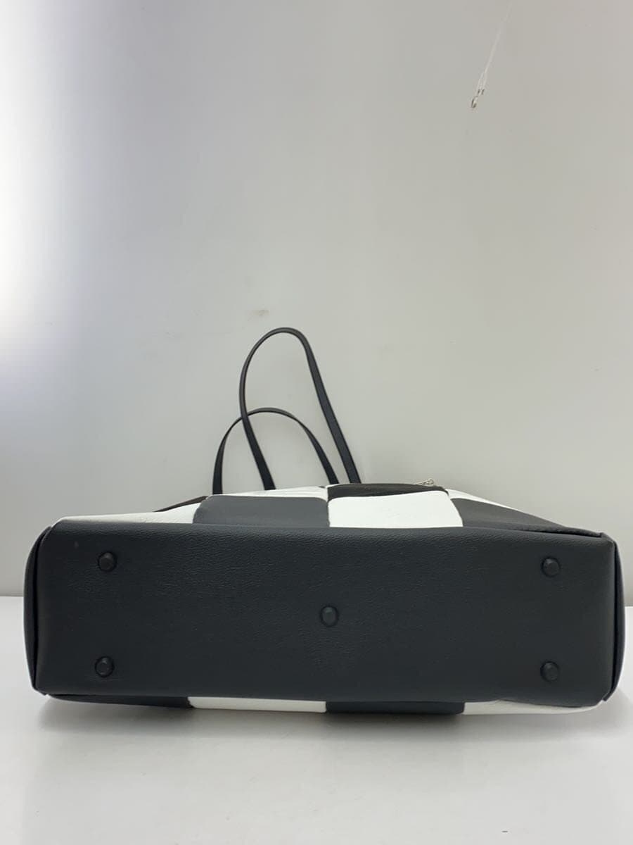 Samantha KINGZ Samantha Thavasa Kings Tote Bag Leather White Check 4