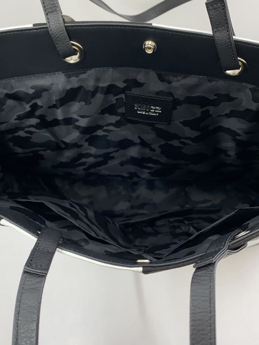 Samantha KINGZ Samantha Thavasa Kings Tote Bag Leather White Check 6