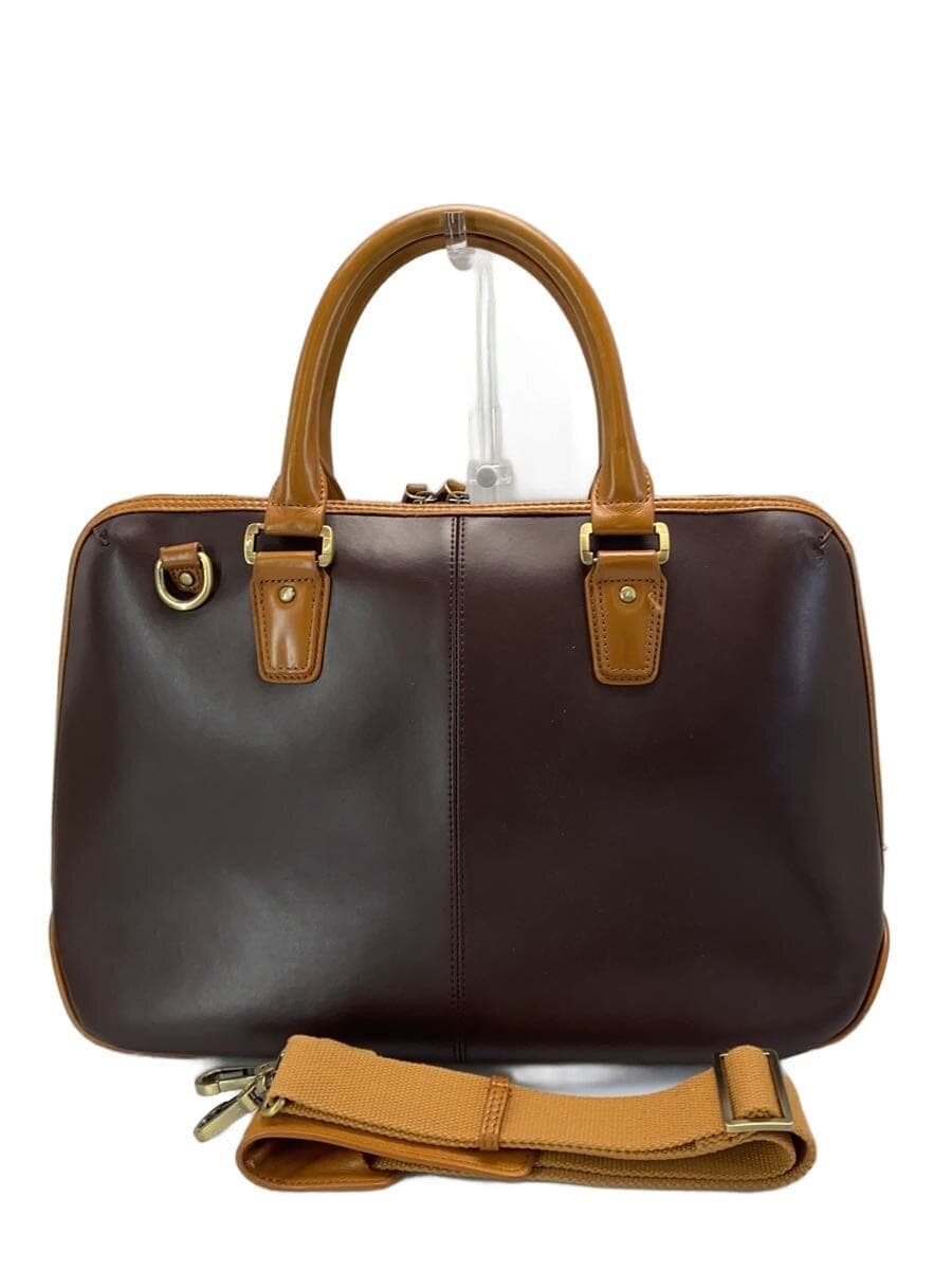 GOLD MEN Tote Bag Leather Brown