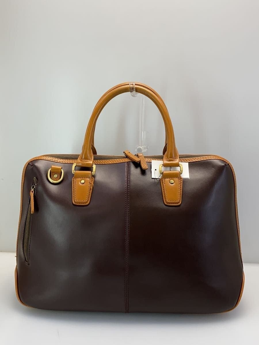 GOLD MEN Tote Bag Leather Brown 3