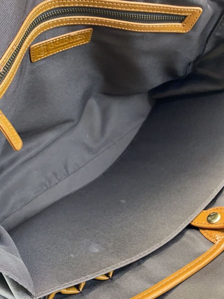 GOLD MEN Tote Bag Leather Brown 6