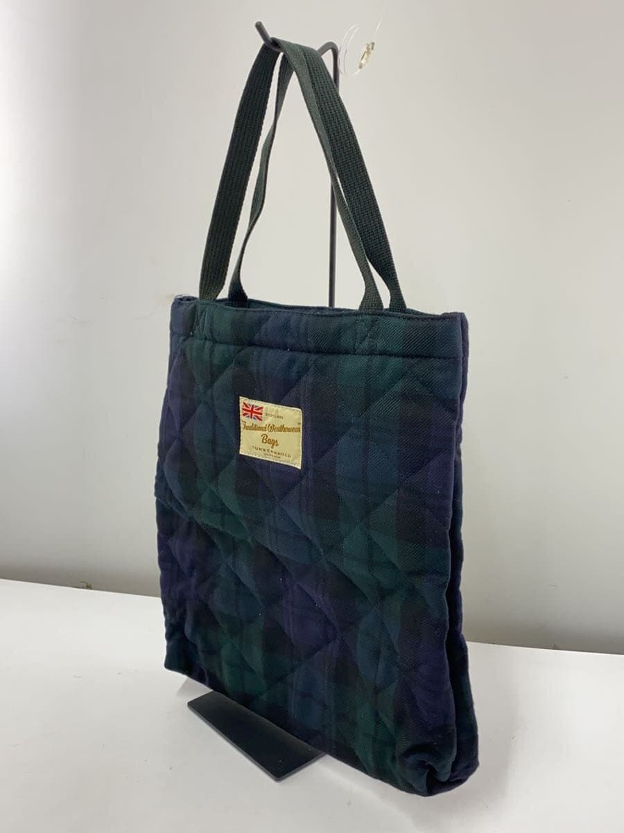 Traditional Weatherwear Tote Bag Wool GRN Check 2