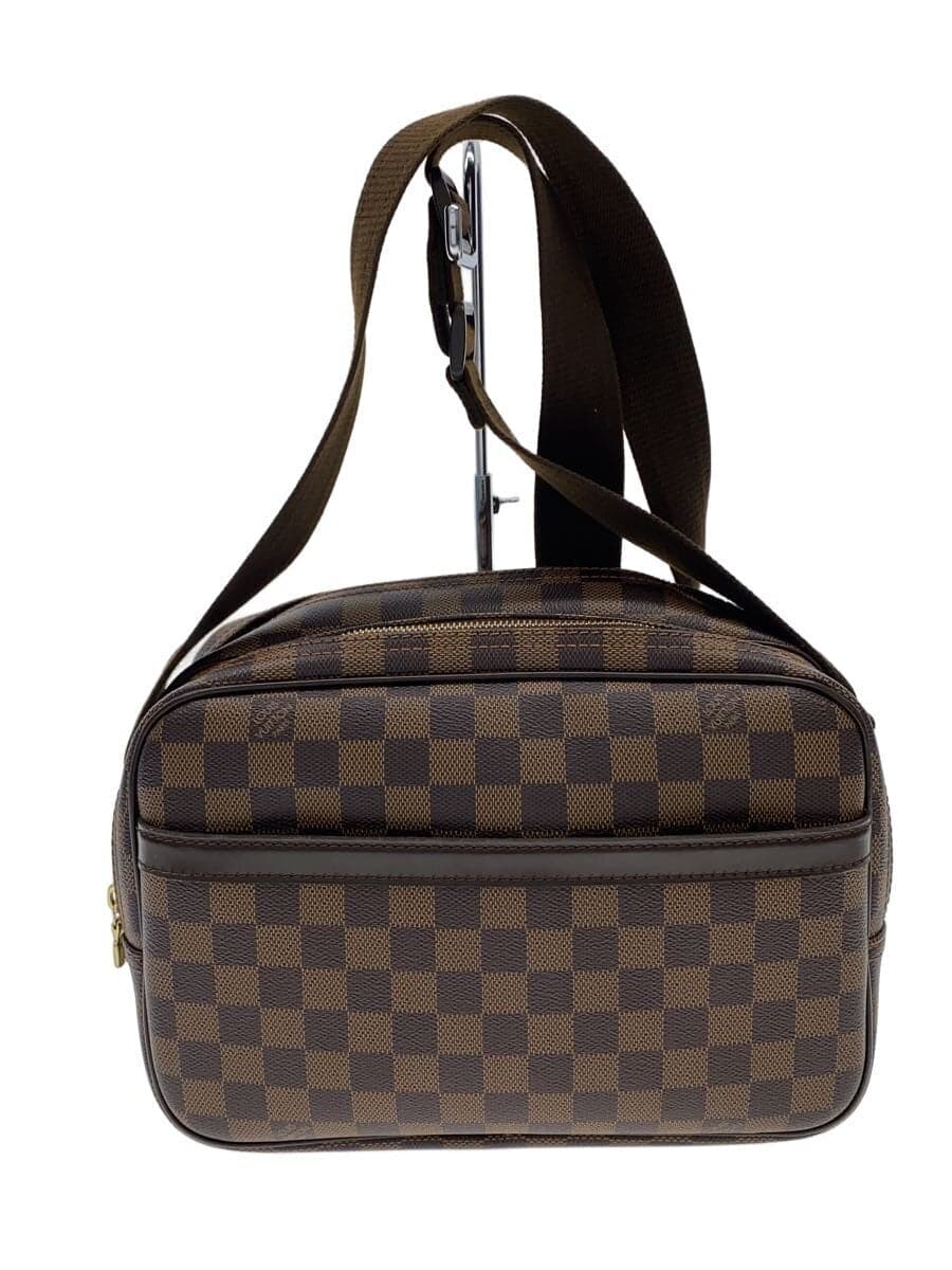 LOUIS VUITTON Reporter PM_Damier Ebene PVC BRW All Over Pattern