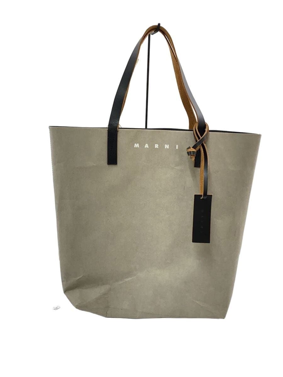 MARNI2 Colored Cellulose Tote Bag GRY Solid SHMQ0025A0 P3950