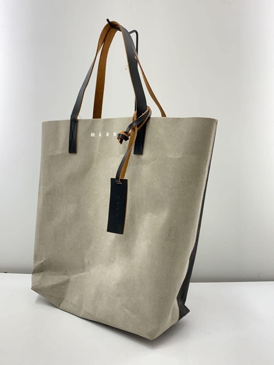 MARNI2 Colored Cellulose Tote Bag GRY Solid SHMQ0025A0 P3950 2