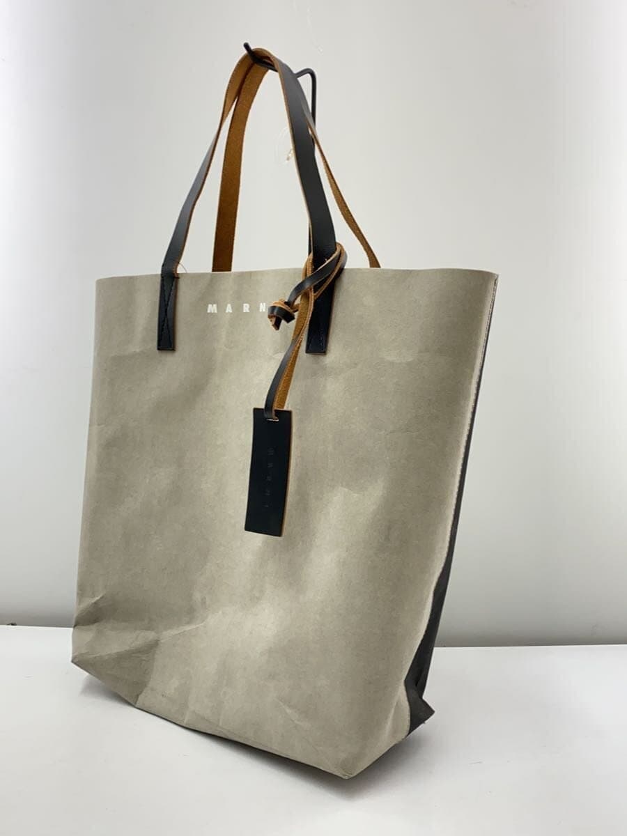 MARNI2 Colored Cellulose Tote Bag GRY Solid SHMQ0025A0 P3950 2