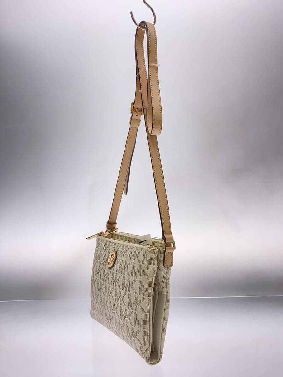 MICHAEL KORS Shoulder Bag Leather White AV-1612 2