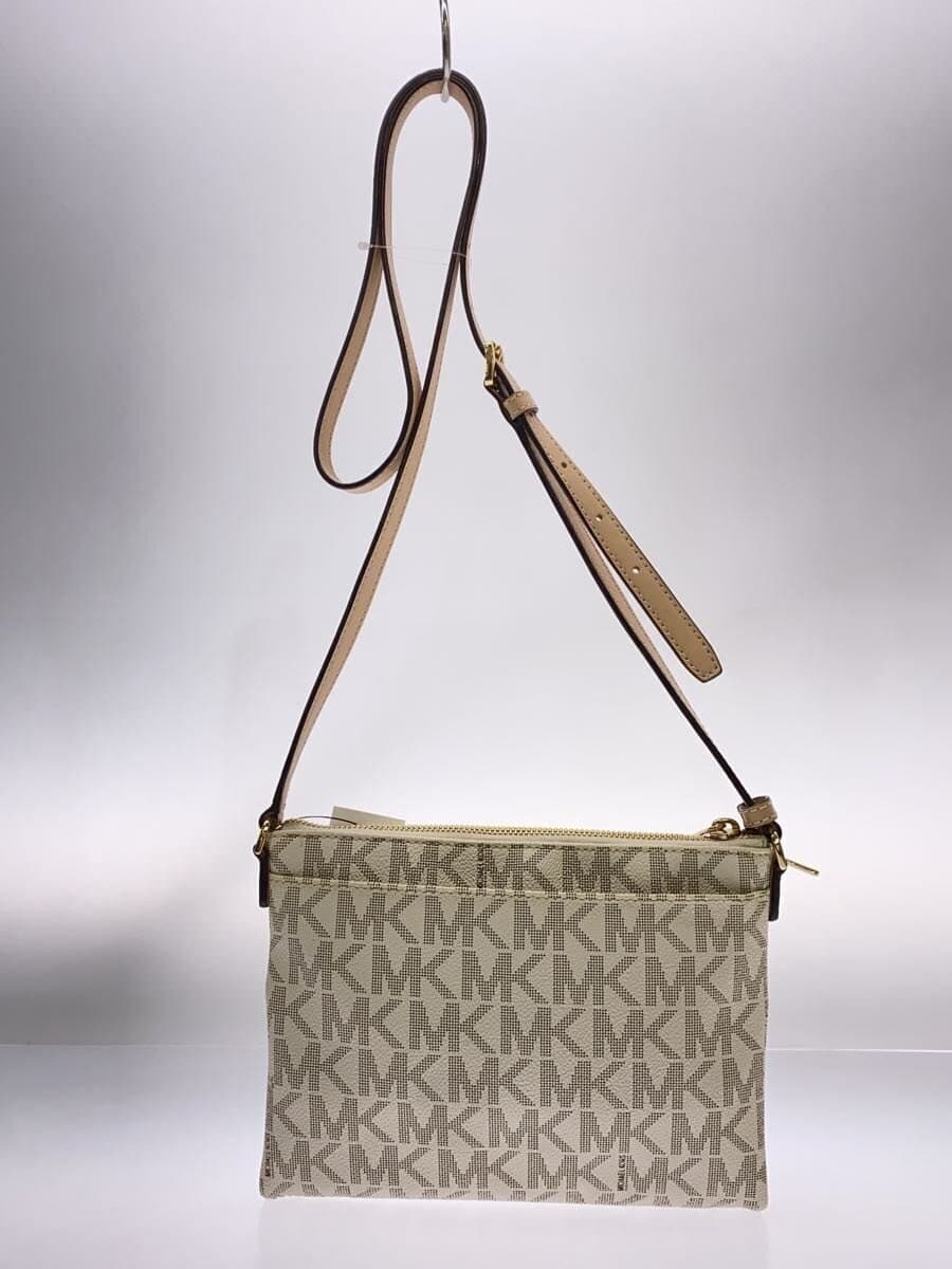 MICHAEL KORS Shoulder Bag Leather White AV-1612 3