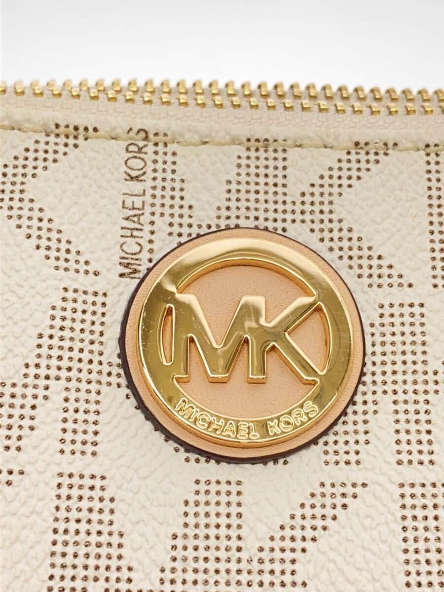 MICHAEL KORS Shoulder Bag Leather White AV-1612 5