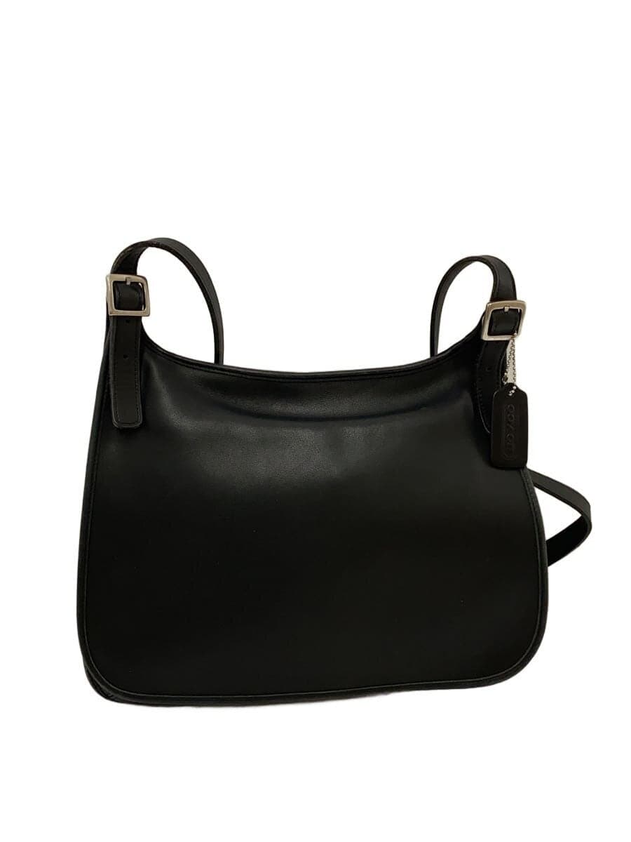 COACH Coach Shoulder Bag _ Camel Leather Black 9134