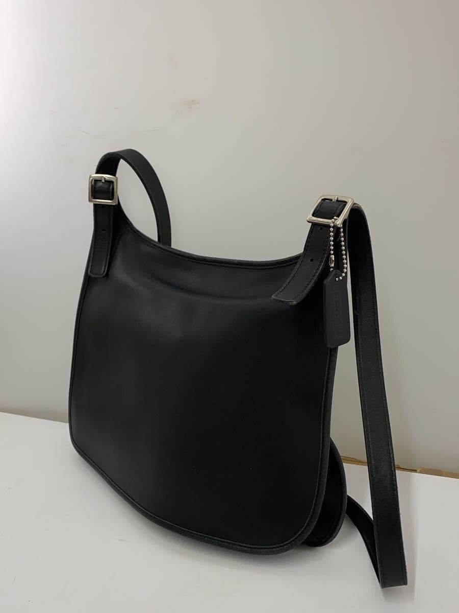 COACH Coach Shoulder Bag _ Camel Leather Black 9134 2