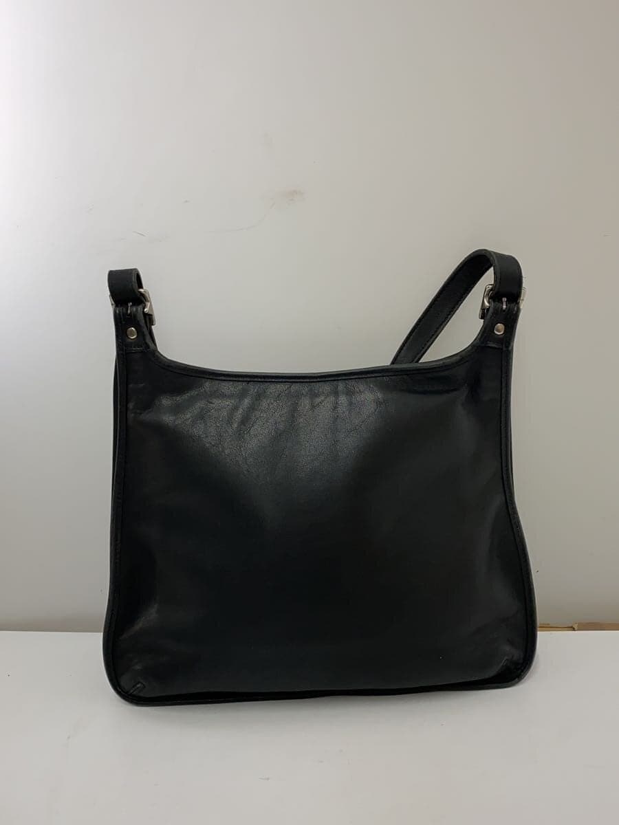 COACH Coach Shoulder Bag _ Camel Leather Black 9134 3