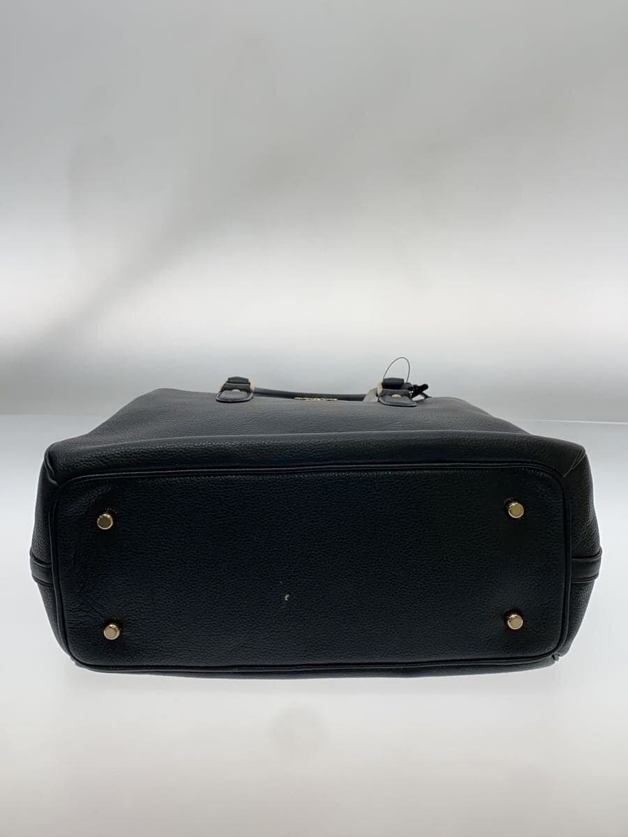 COACH Handbag Pebbled All Leather Leather Black Solid 36373 4