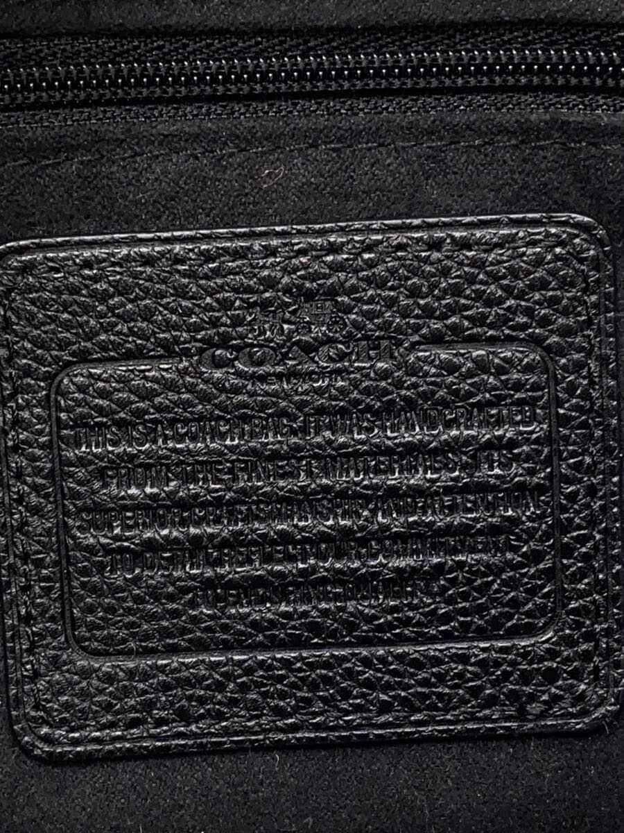 COACH Handbag Pebbled All Leather Leather Black Solid 36373 5