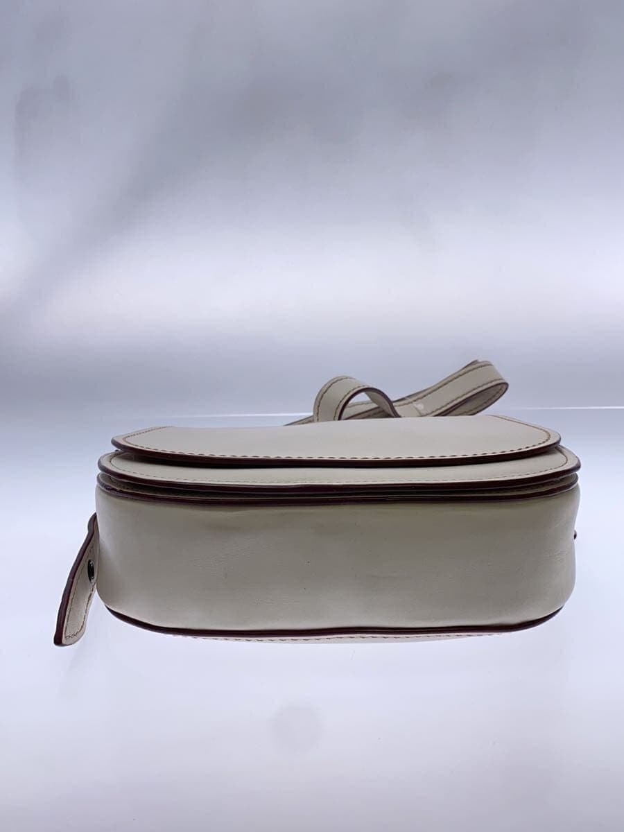 COACH Shoulder Bag _ All Leather Leather White Plain 20115 4