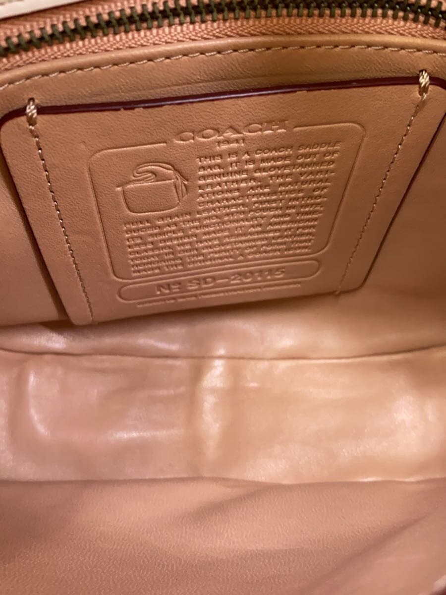 COACH Shoulder Bag _ All Leather Leather White Plain 20115 6