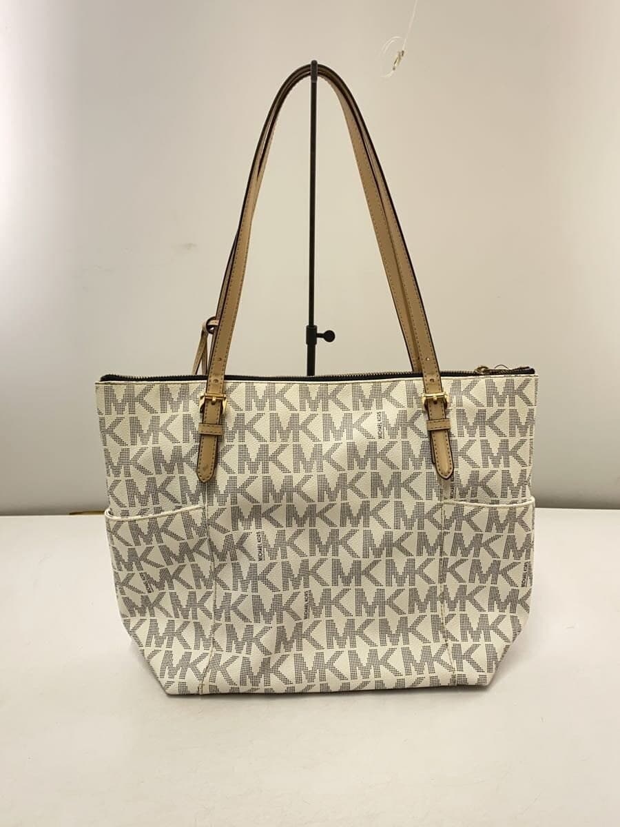MICHAEL KORS Tote Bag PVC White All-Over Print 35T2GTT8B 3