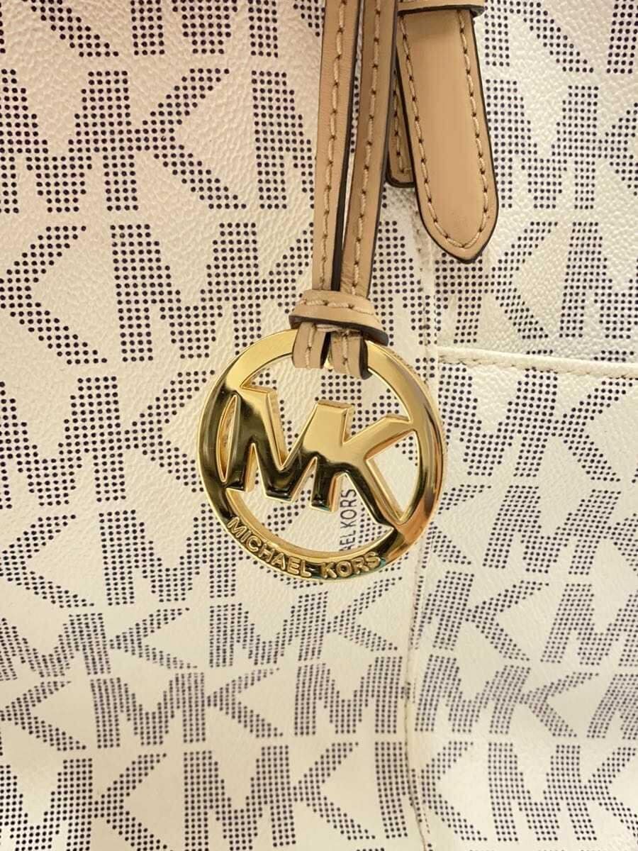 MICHAEL KORS Tote Bag PVC White All-Over Print 35T2GTT8B 5